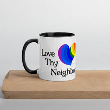 Love Thy Neighbor Mug with Color Inside