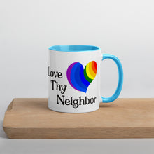 Love Thy Neighbor Mug with Color Inside