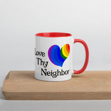 Love Thy Neighbor Mug with Color Inside