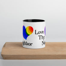 Love Thy Neighbor Mug with Color Inside