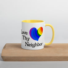 Love Thy Neighbor Mug with Color Inside