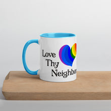 Love Thy Neighbor Mug with Color Inside